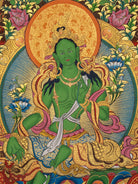 Green Tara Thangka - Tibetan Painting