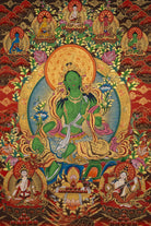 Green Tara Thangka - Tibetan Painting