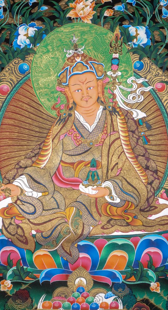 Guru Rinpoche Thangka Painting  - Spiritual Art