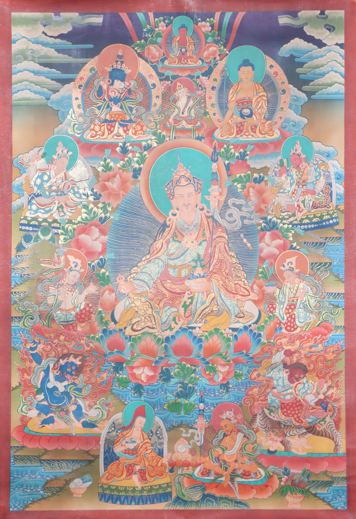 Guru Rinpoche Thangka for  wisdom, compassion, and spiritual supremacy.