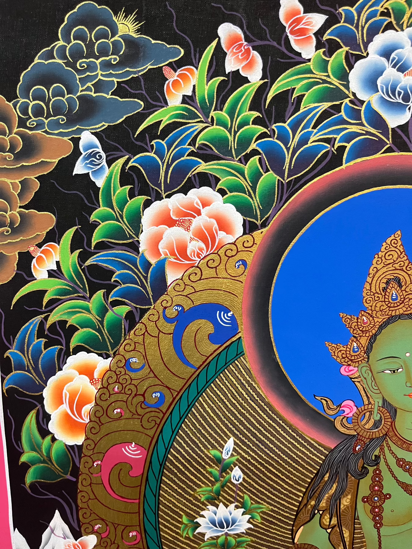 Green Tara Thangka Painting