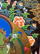 Green Tara Thangka Painting