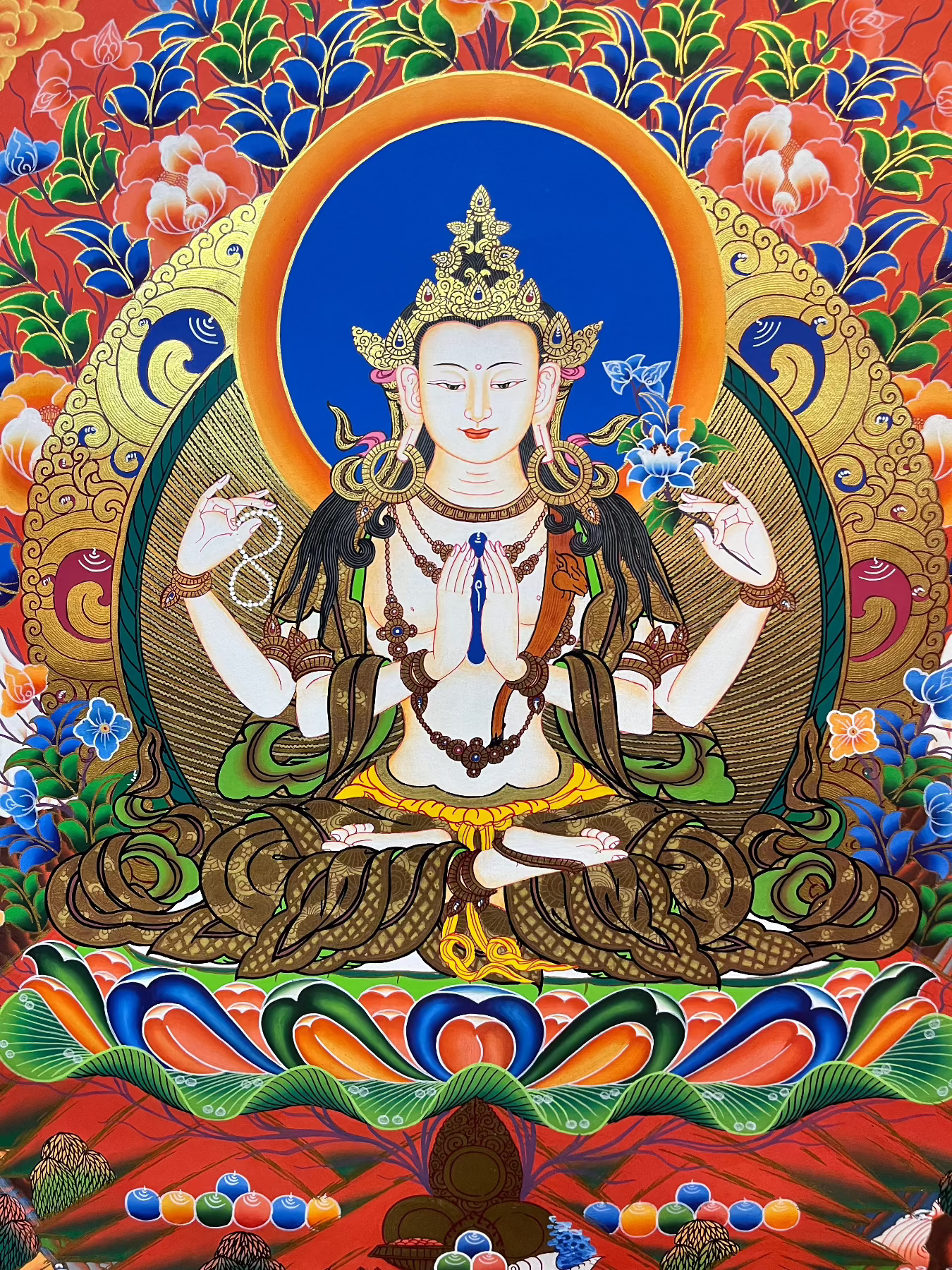 Chengresi Thangka Painting