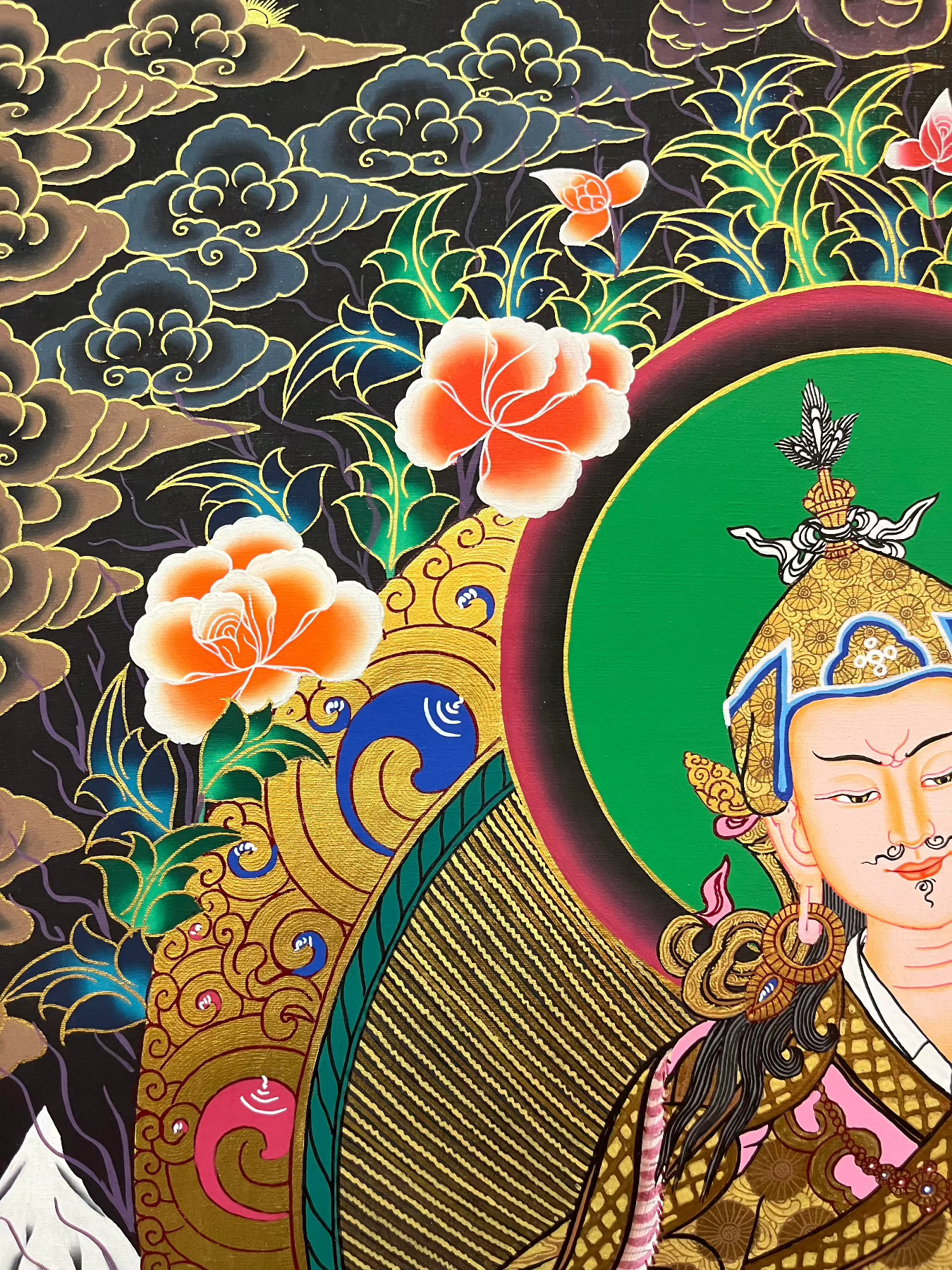 Guru Rinpoche Thangka - Handpainted Art