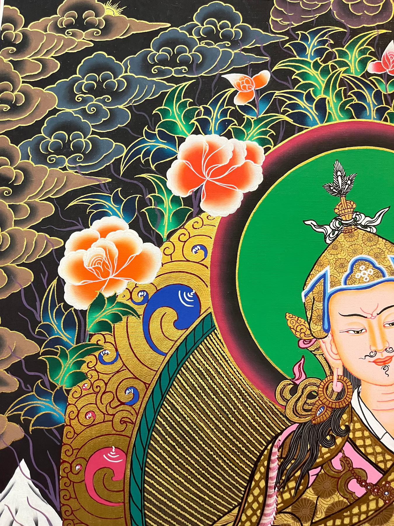 Guru Rinpoche Thangka - Handpainted Art