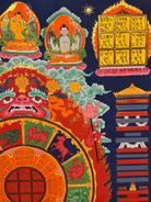 Tibetan Astrology Calendar - Handpainted Art