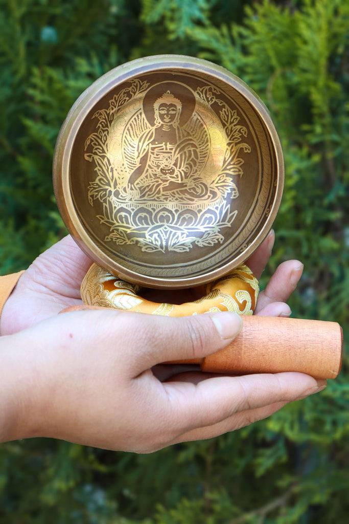 Buddha Singing Bowl small size for meditation and sound healing.