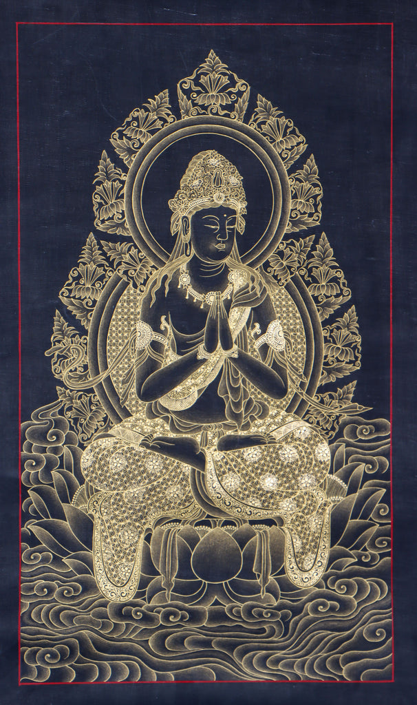 Japanese Buddha Thangkas serve as ritual objects and meditative tools.