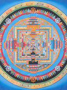 Kalachakra Mandala Thangka for wall decor.