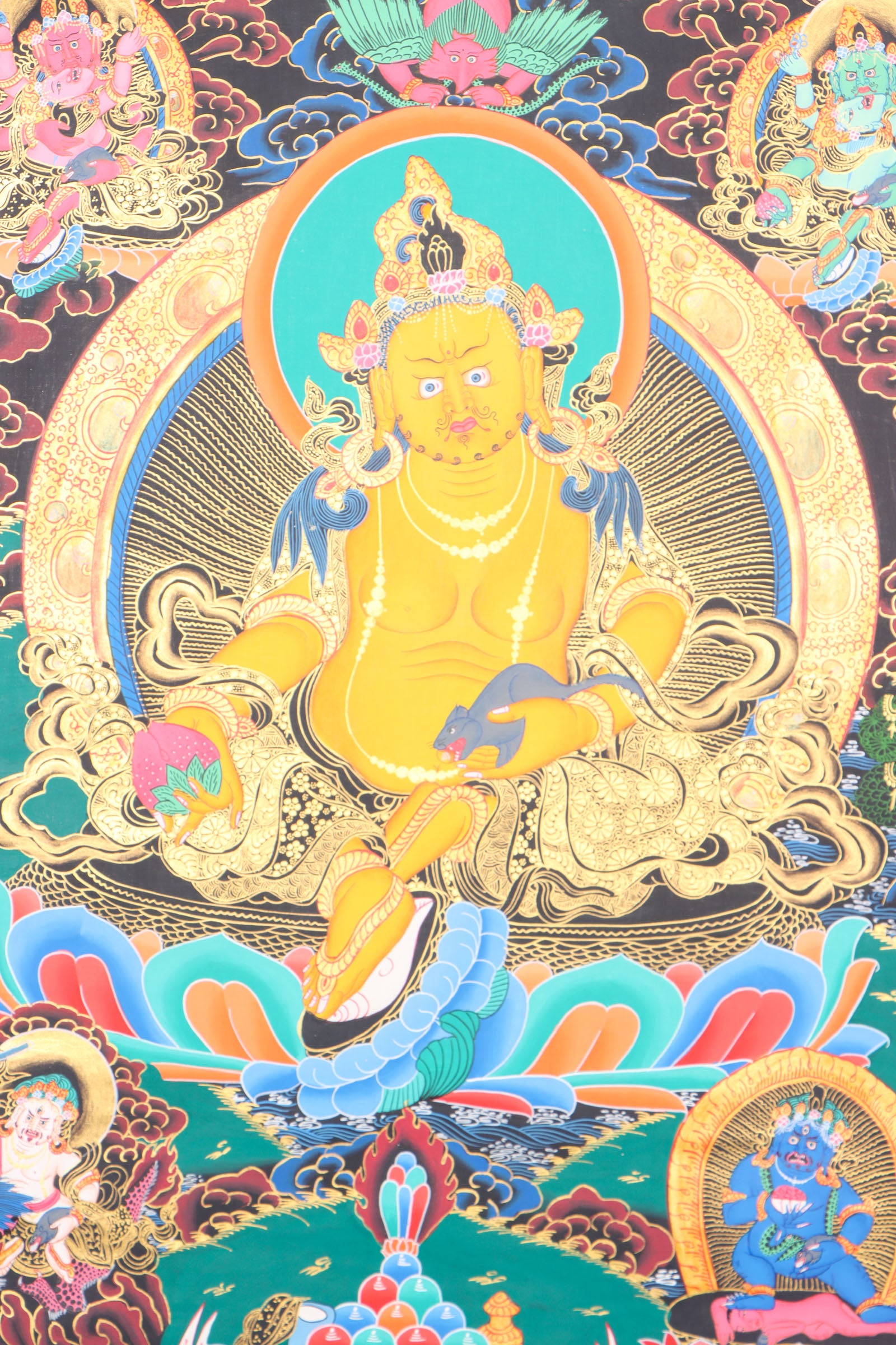 Zambala Thangka for wealth and prosperity .