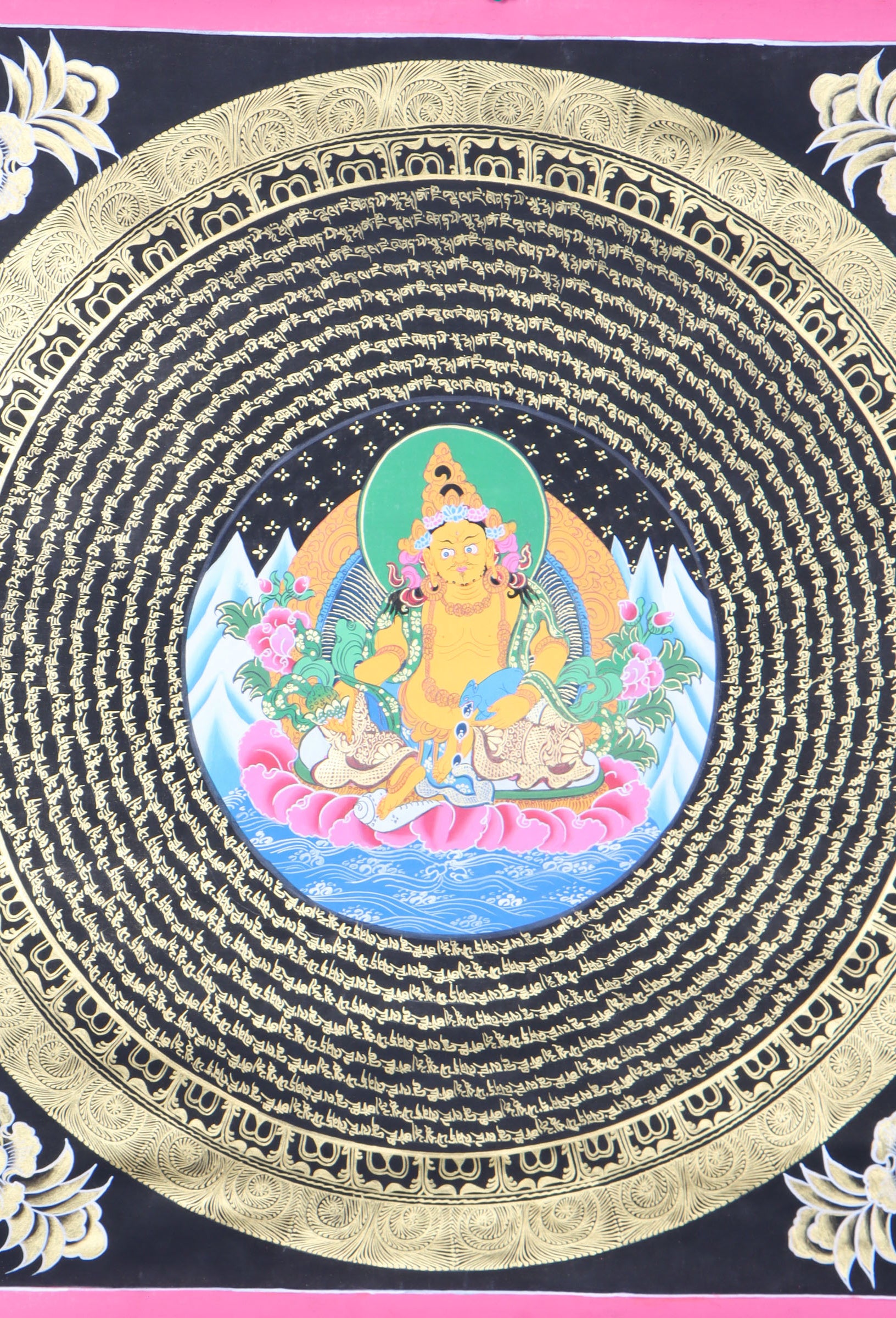 Kuber Mandala Thangka for meditation and wall  decor .