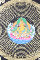 Kuber Mandala Thangka for meditation and wall decor .