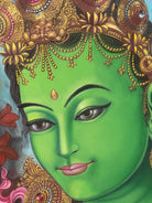 Green Tara Thangka - Exclusive handpainted Art