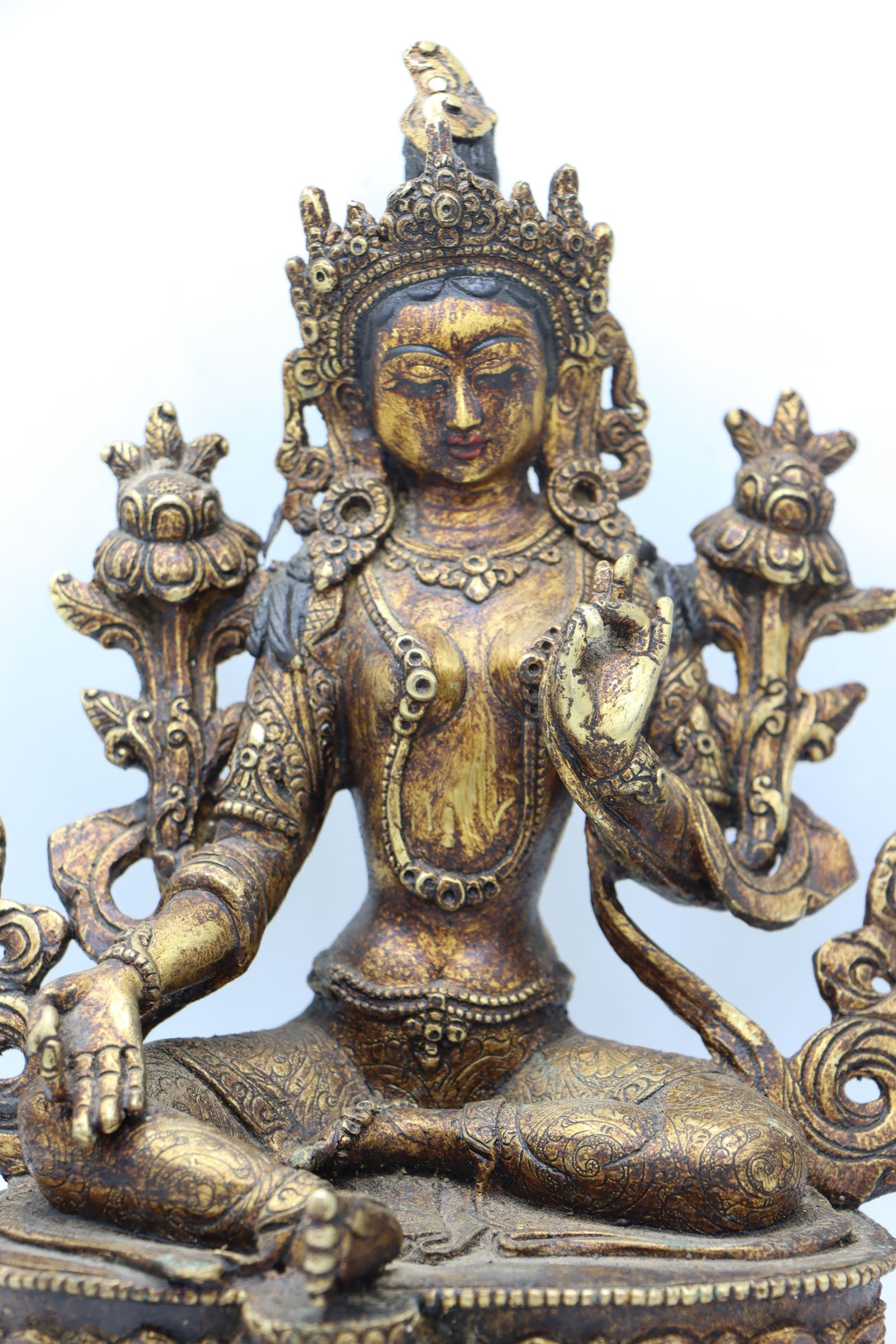 Green Tara Statue for healing, and freedom from unease and obstructions.