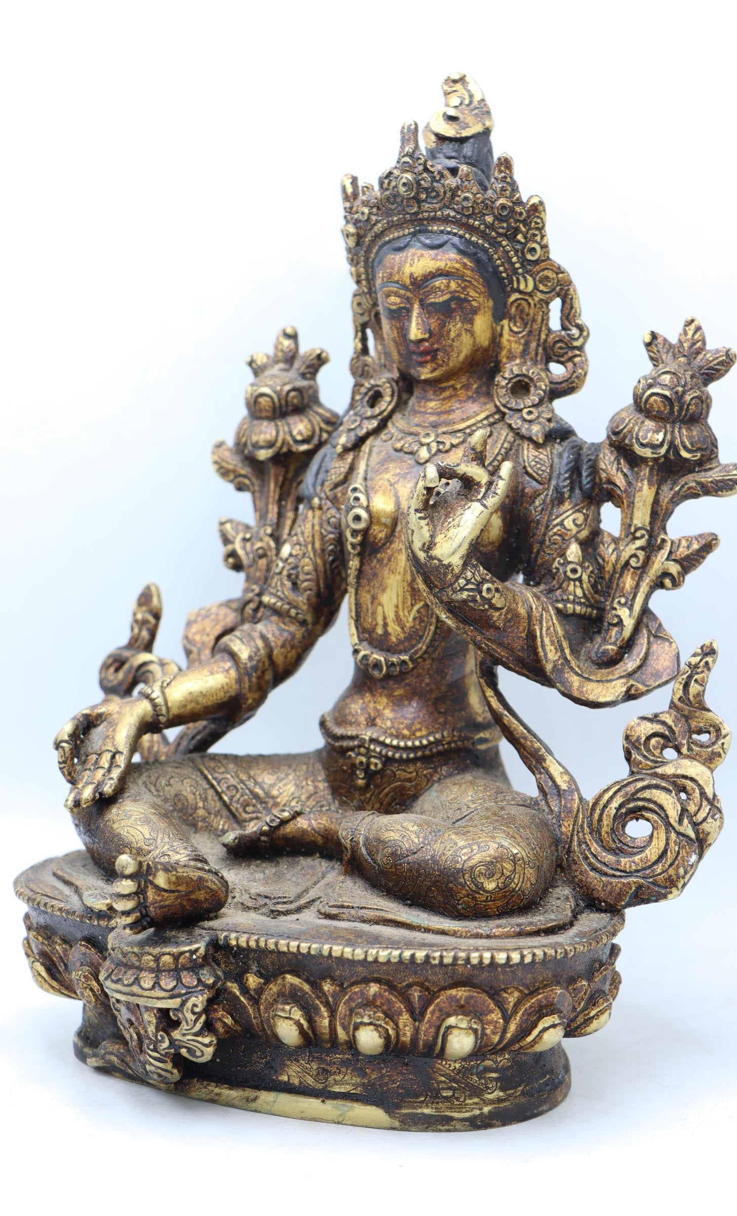 Green Tara Statue for healing, and freedom from unease and obstructions.