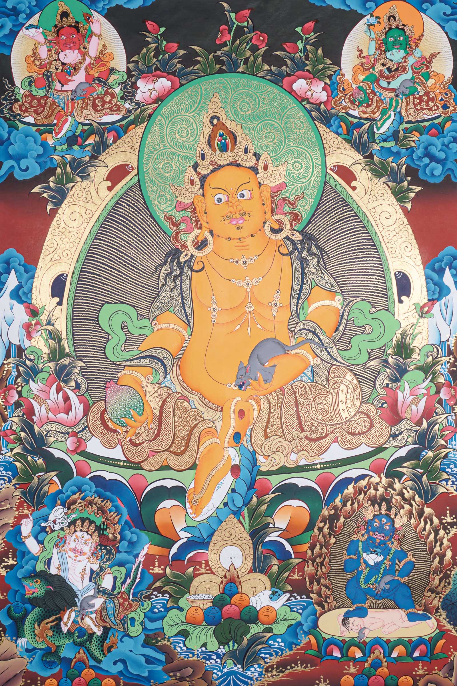 Pancha  Zambala Thangka Painting