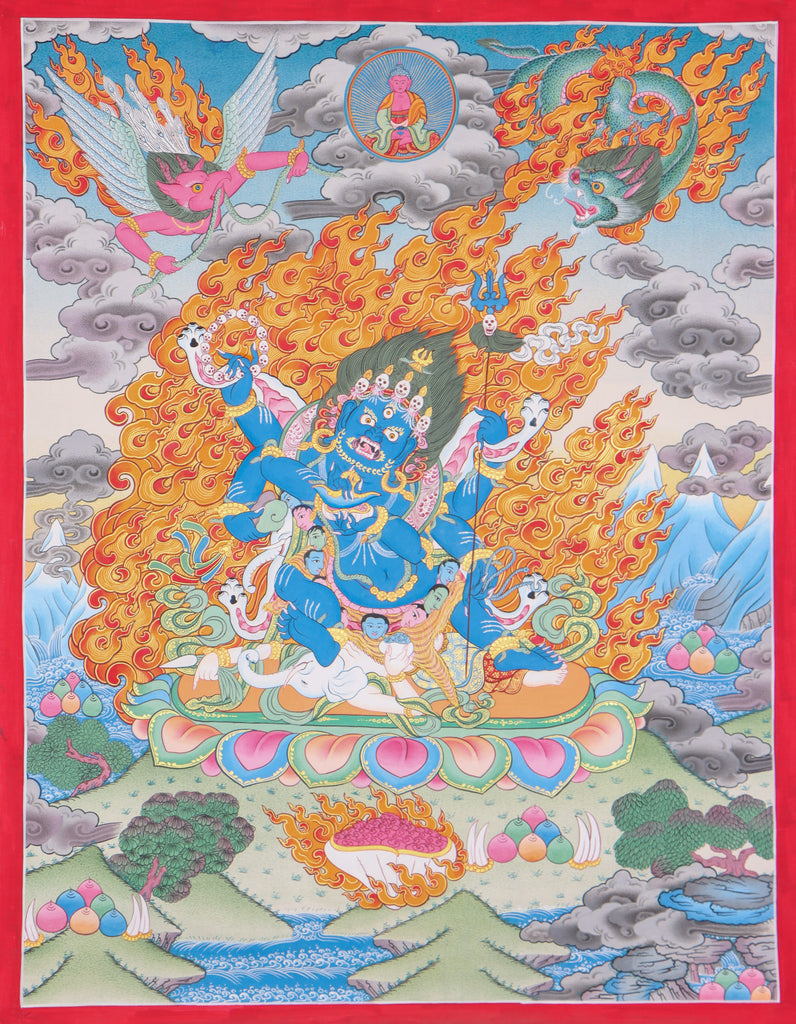 Mahakala Thangka Painting for spiritual wellbeing.