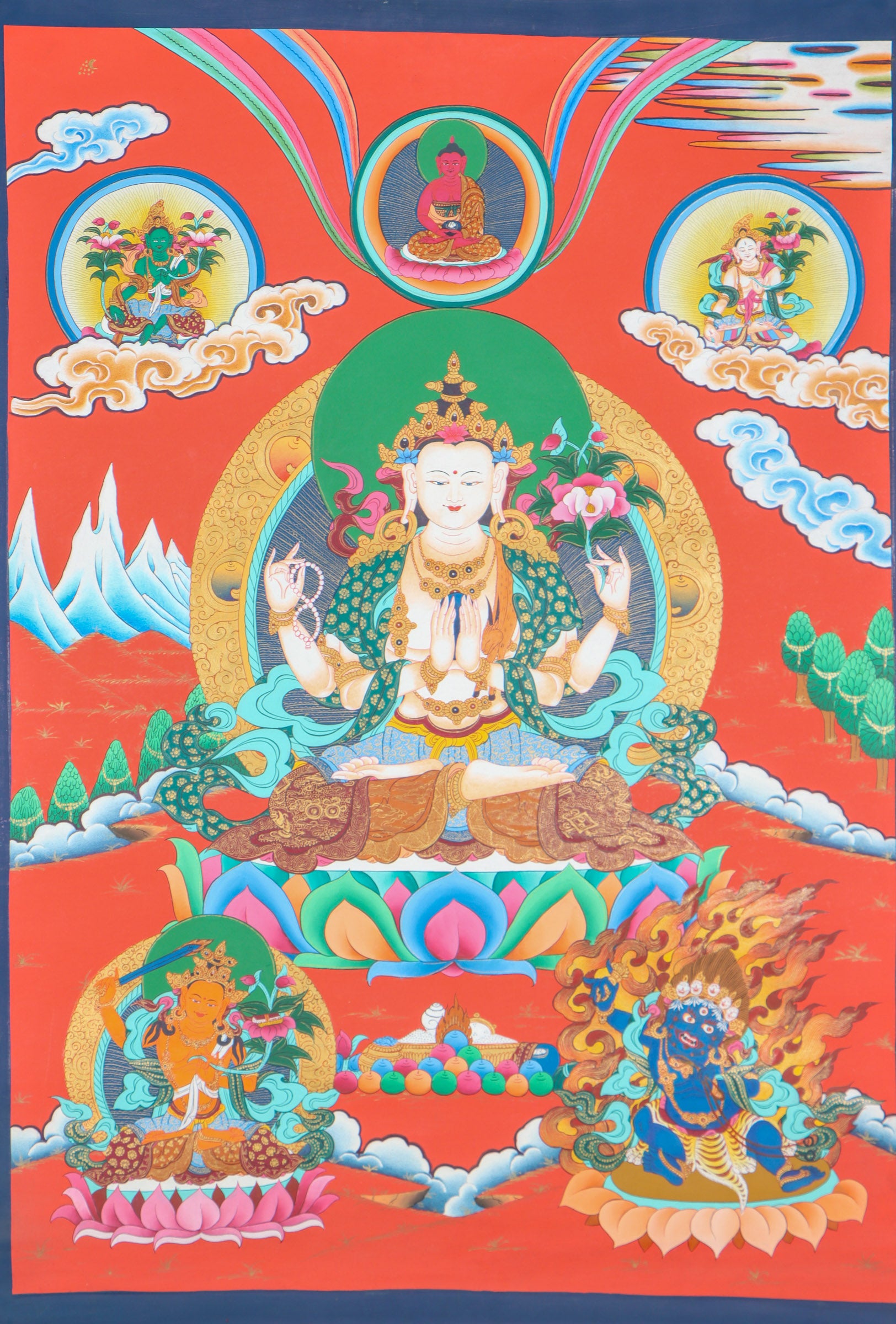 Chengresi Thangka Painting - Tibetan Art