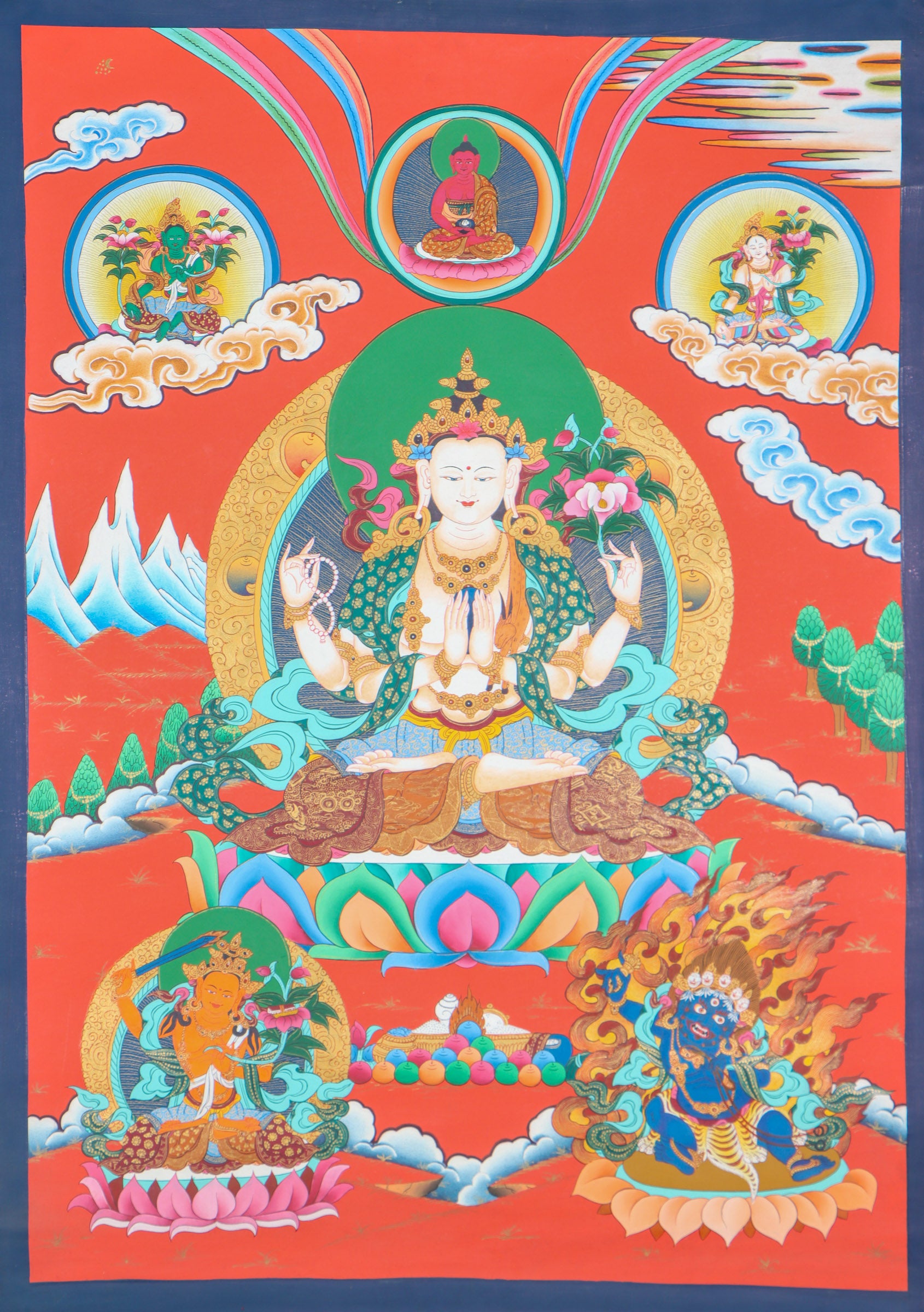 Chengresi Thangka Painting - Tibetan Art