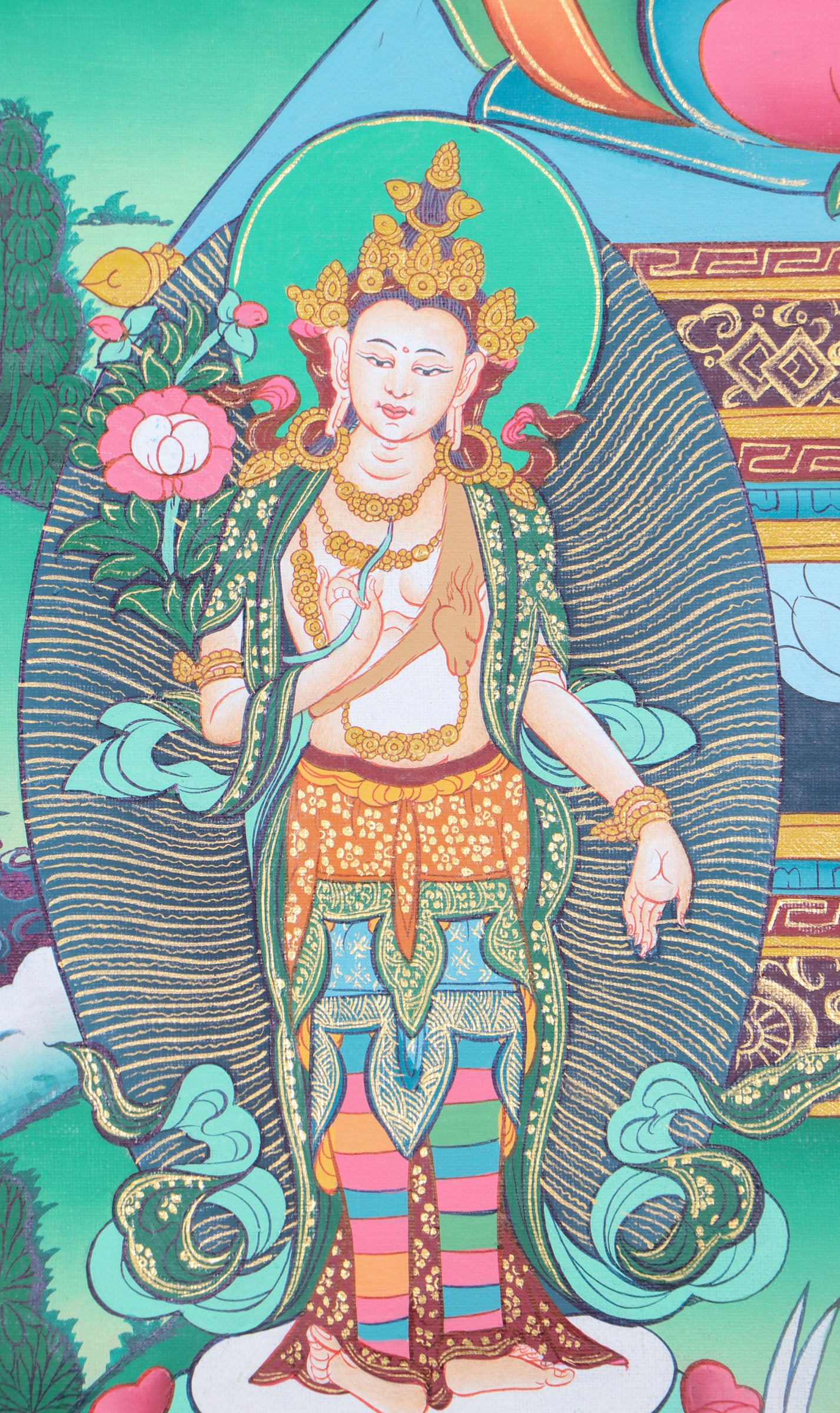 Amitabha Buddha Thangka Painting - Handpainted Tibetan Art
