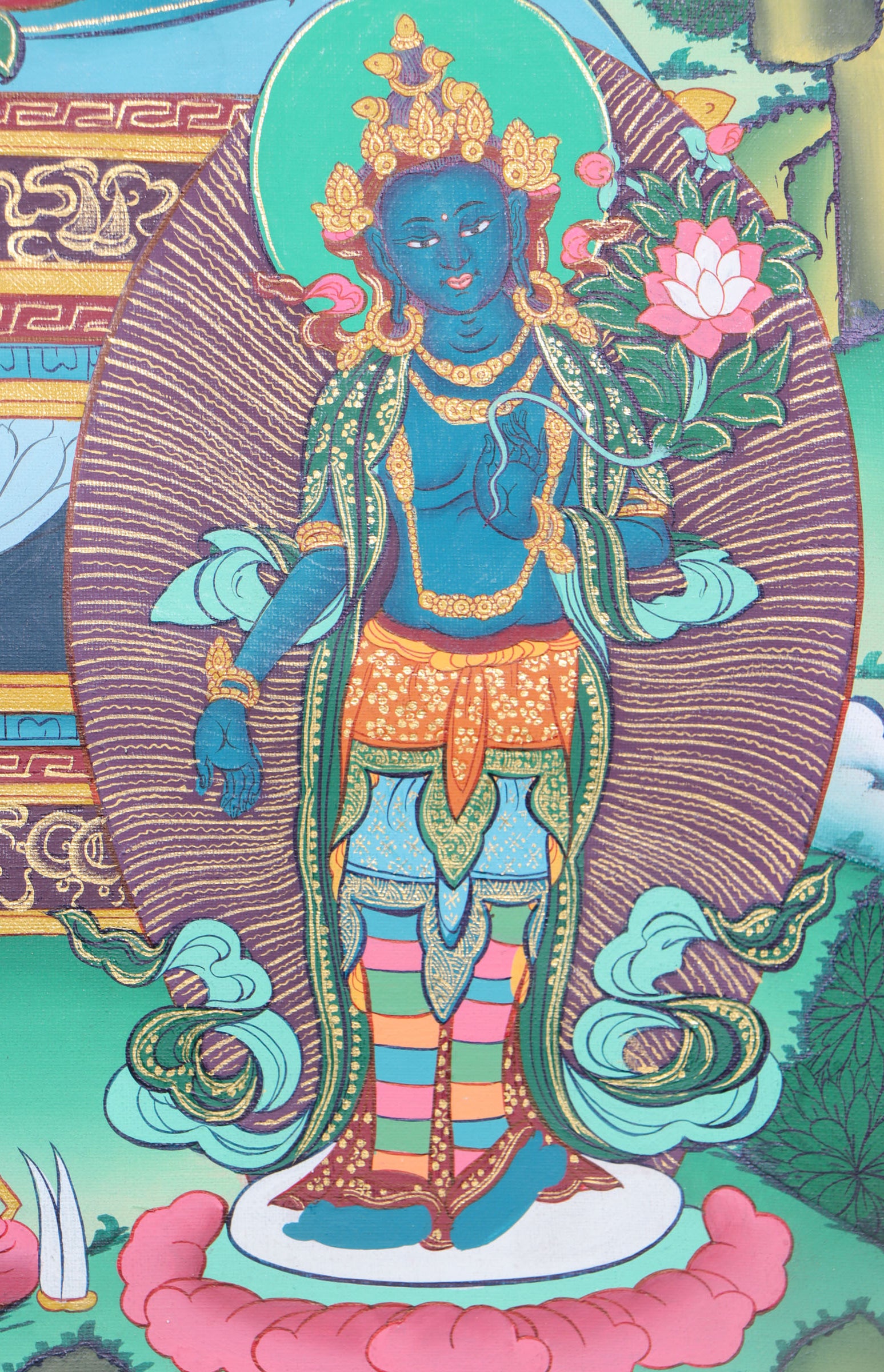 Amitabha Buddha Thangka Painting - Handpainted Tibetan Art