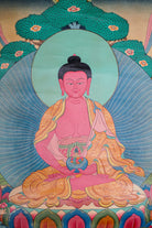 Antique Amitabha Buddha Thangka Painting