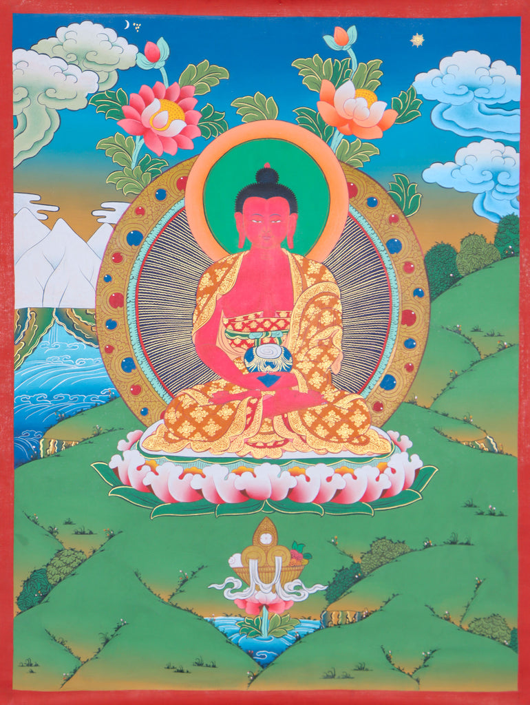Amitabha Buddha Thangka Painting for enlightment.