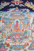 Amitabha Temple Thangka Painting for meditation and spirituality.