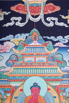 Amitabha Temple Thangka Painting for meditation and spirituality.