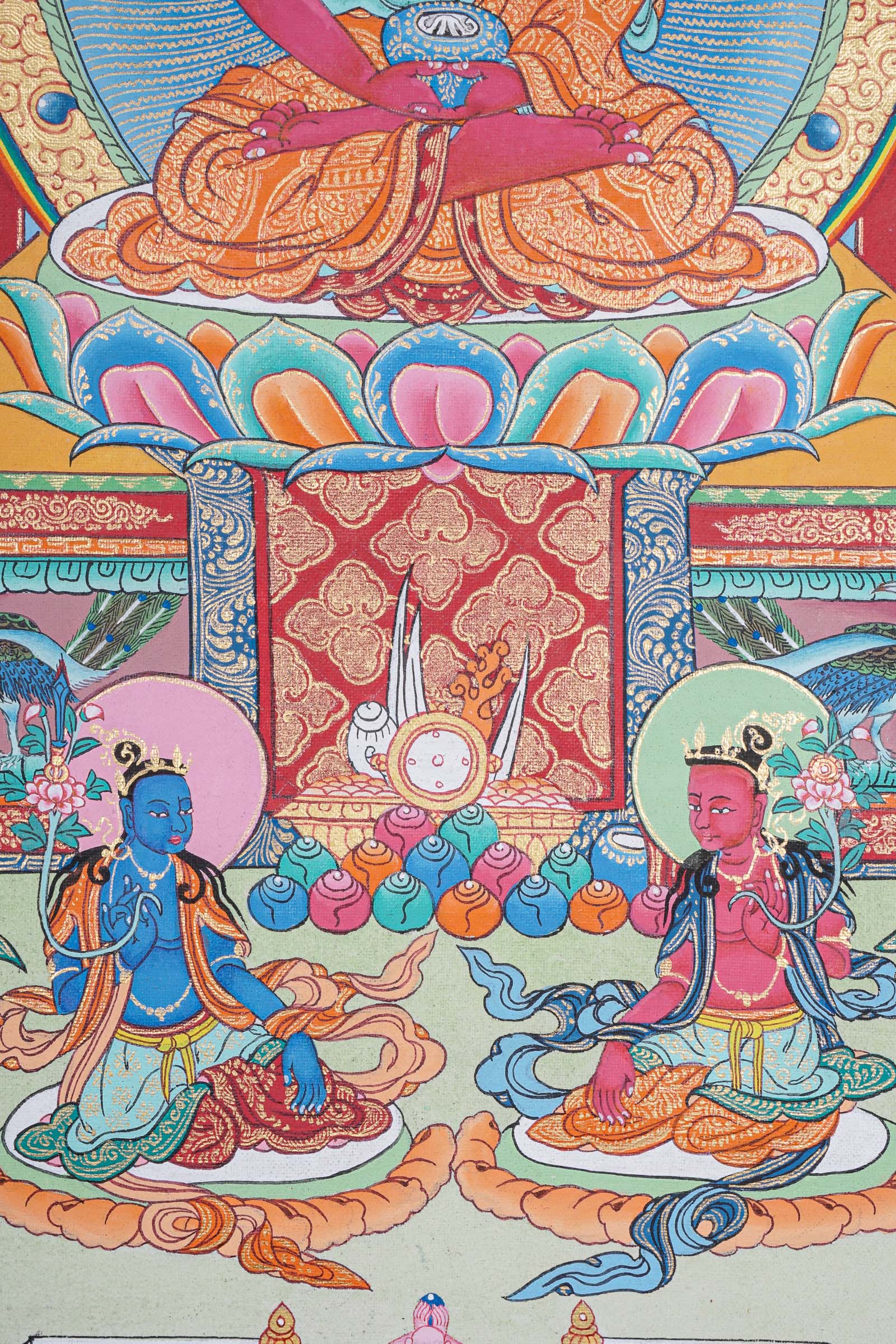 Amitabha Temple Thangka Painting for meditation and spirituality.