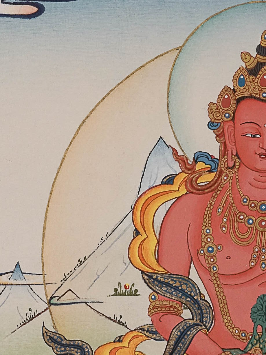 Amitayus Buddha Thangka Painting