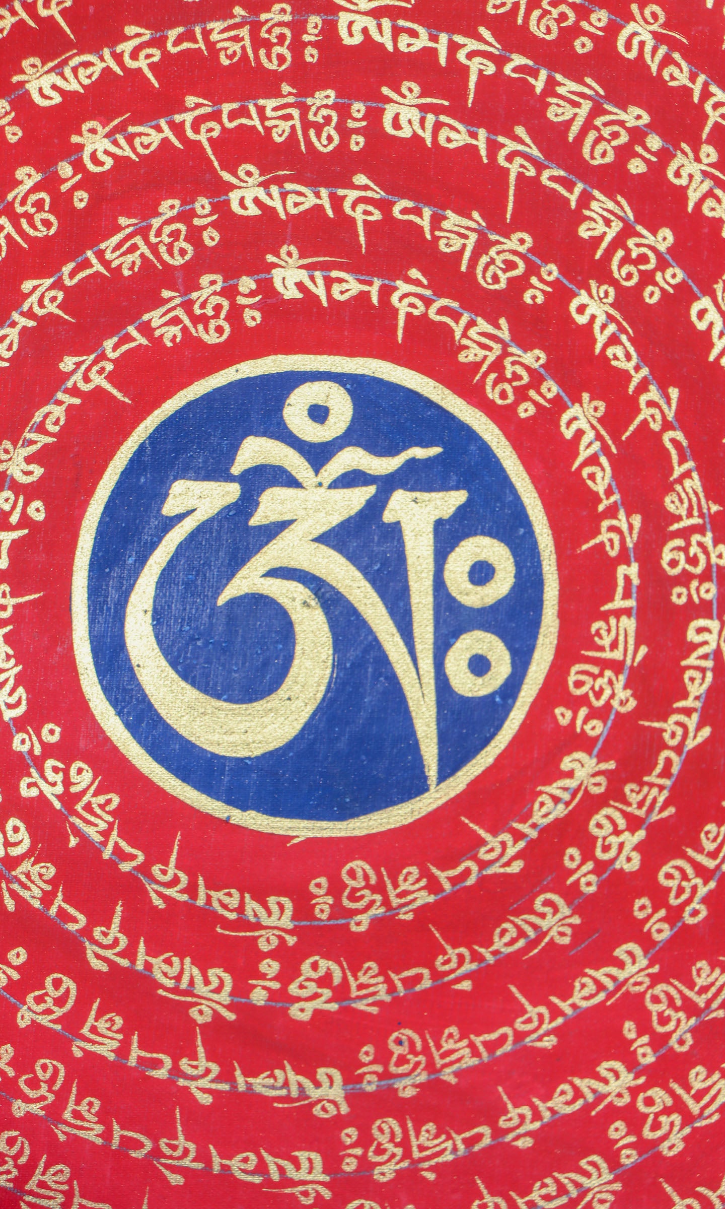 Asthamangal Mantra Mandala Thangka Painting - Tibetan Art
