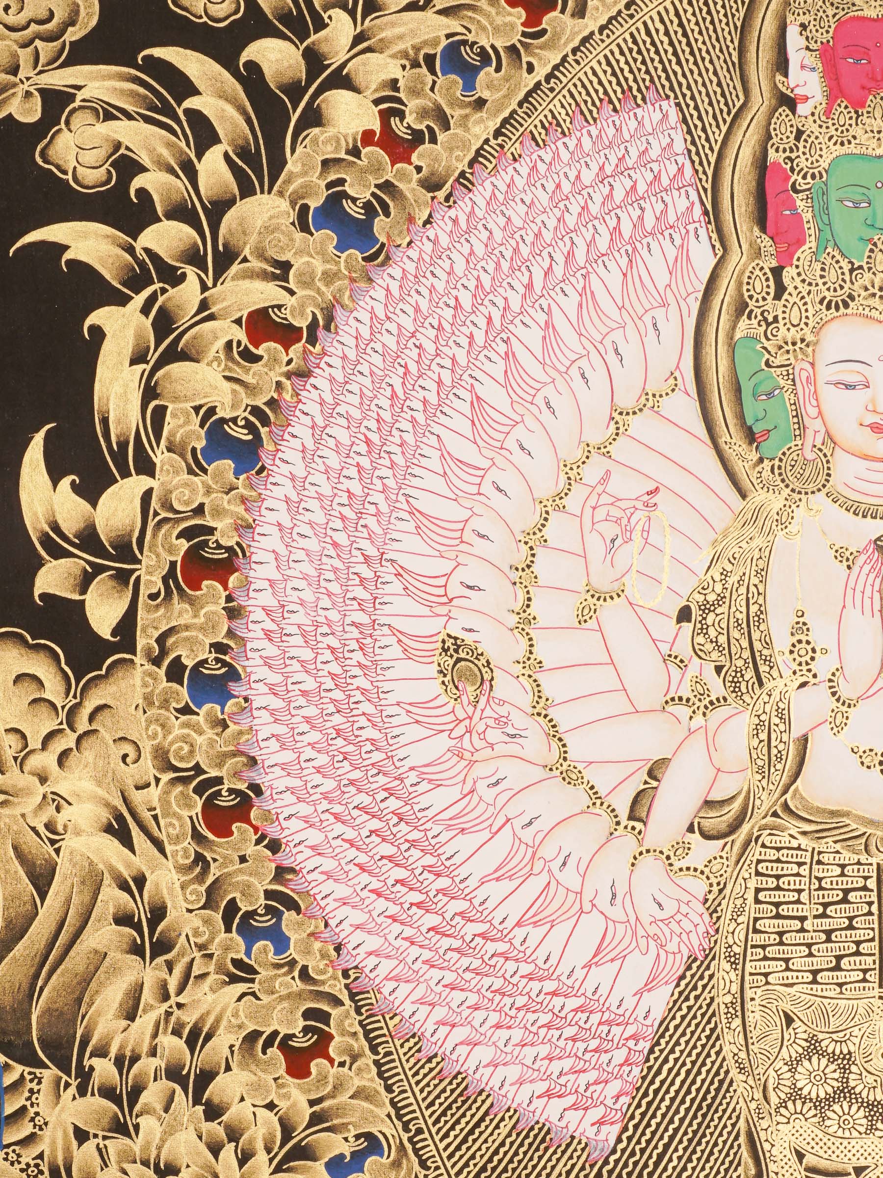 Avalokeshwor Thangka Painting | Lucky Thanka