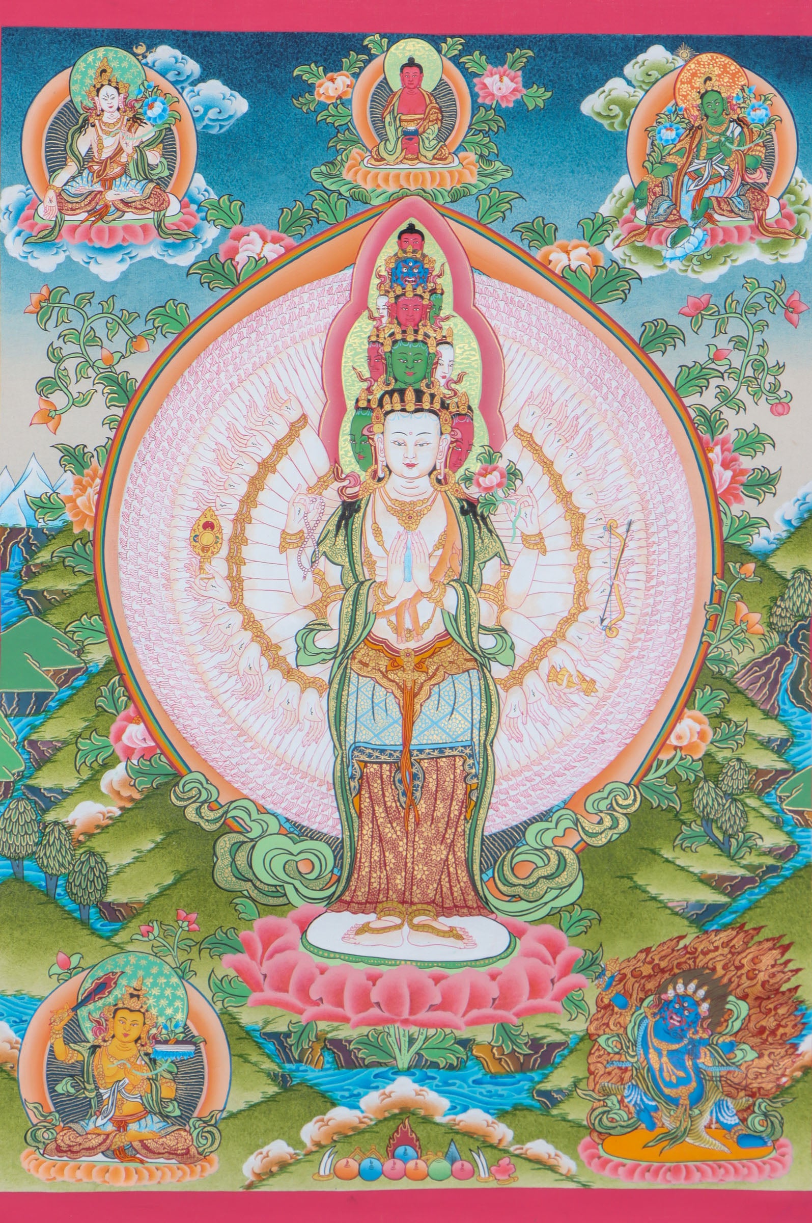 Avalokiteshvara Thangka Painting for compassion.