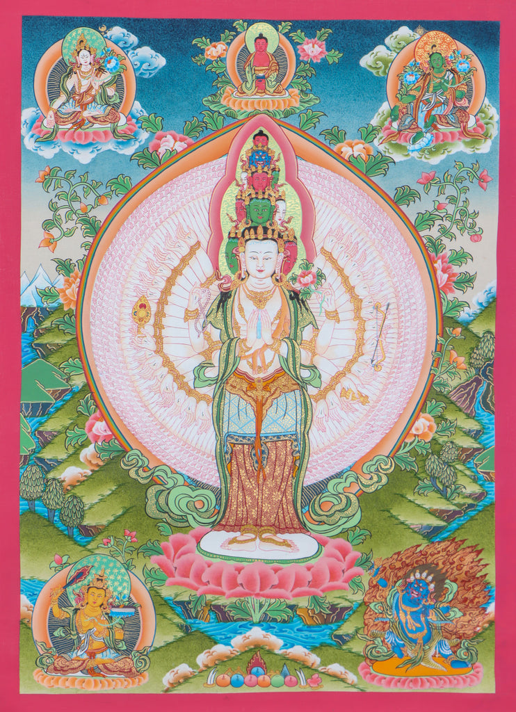 Avalokiteshvara Thangka Painting for compassion.