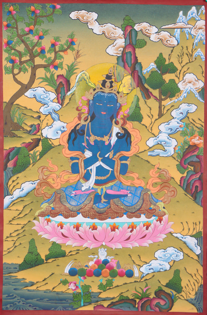 Vajradhara Thangka for wall decor and meditation .