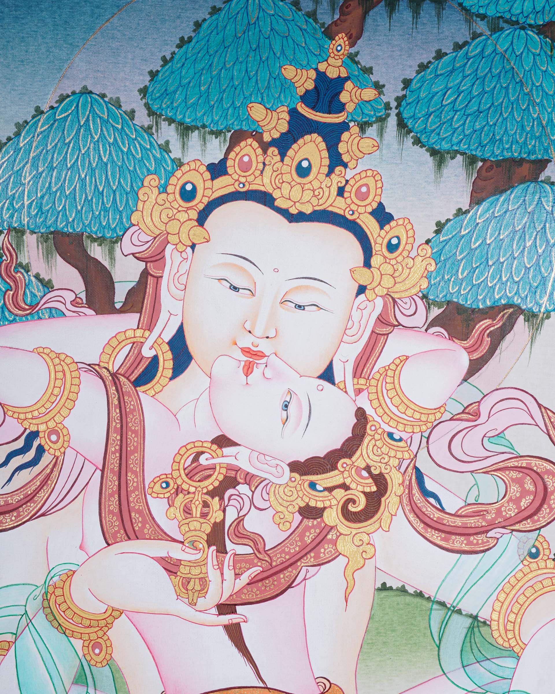 Bajrasattwa Thangka - Lucky Thanka