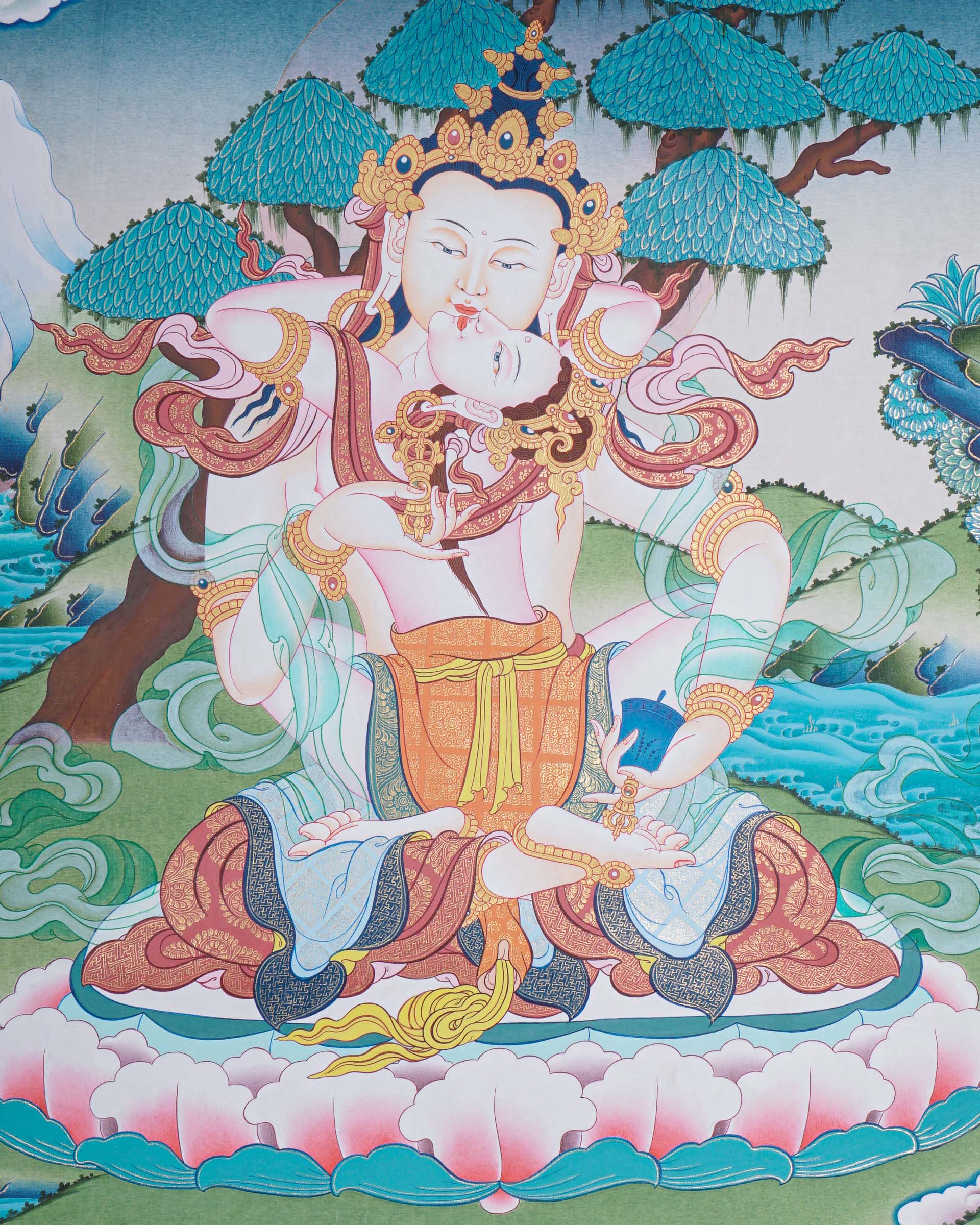 Bajrasattwa Thangka - Lucky Thanka