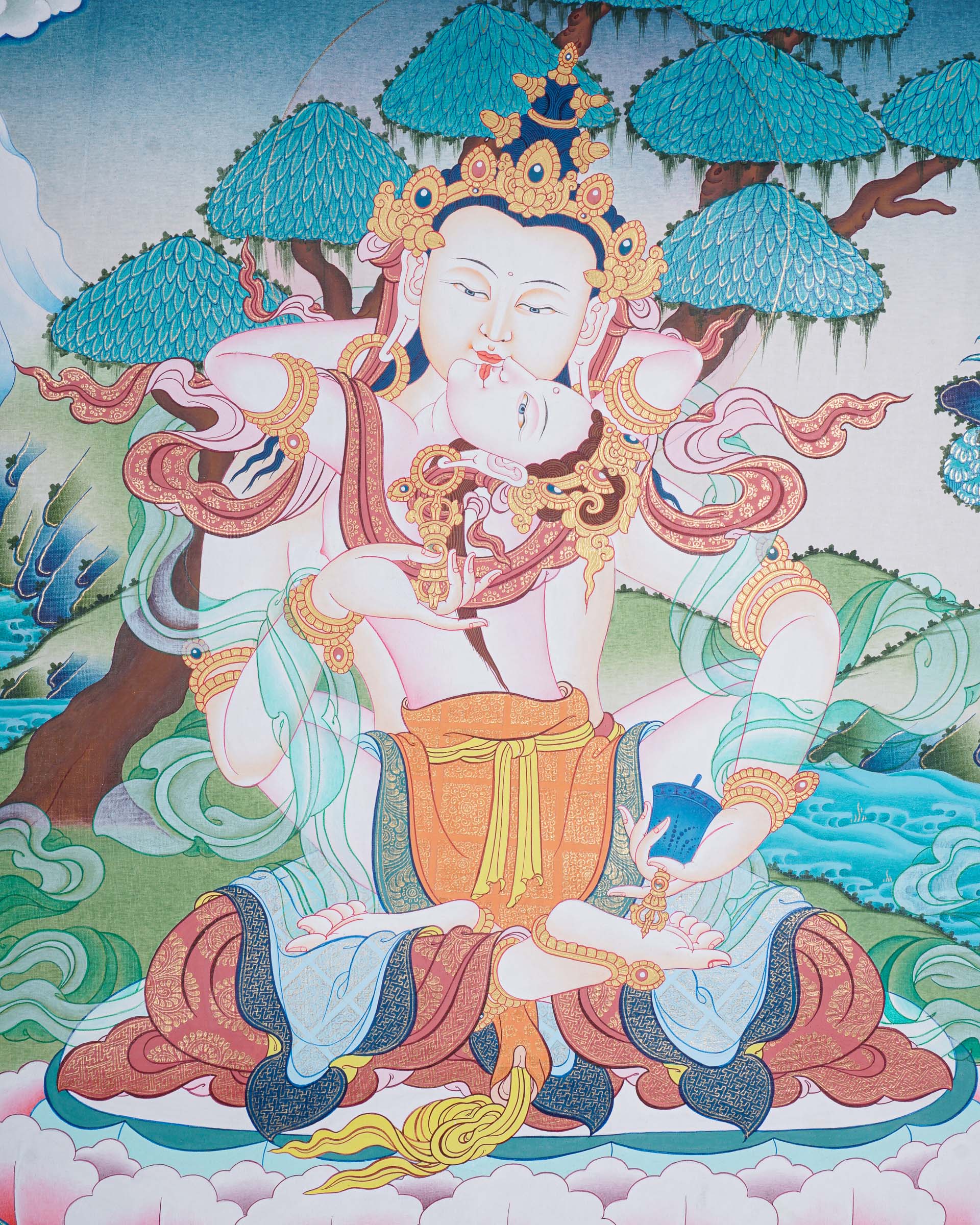 Bajrasattwa Thangka - Lucky Thanka