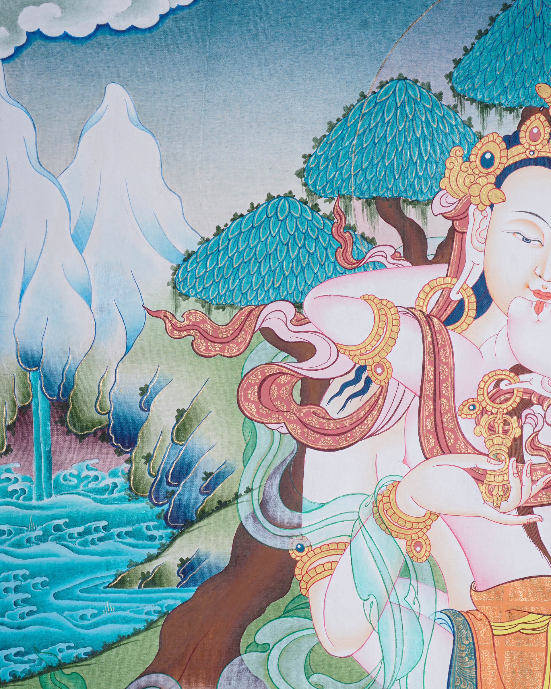 Bajrasattwa Thangka - Lucky Thanka