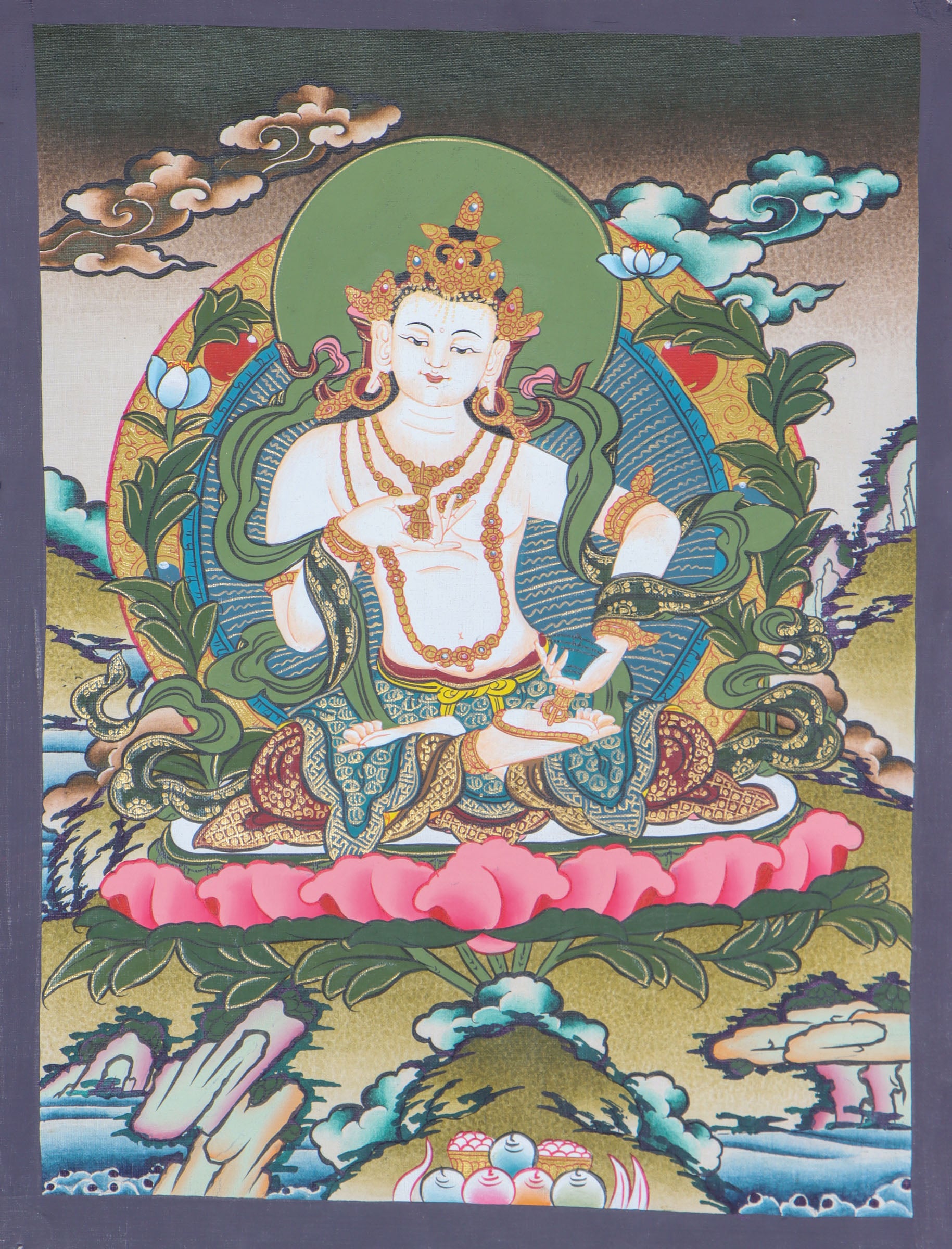 Vajrasattva Thangka for spiritual practices and affirmations of purification.
