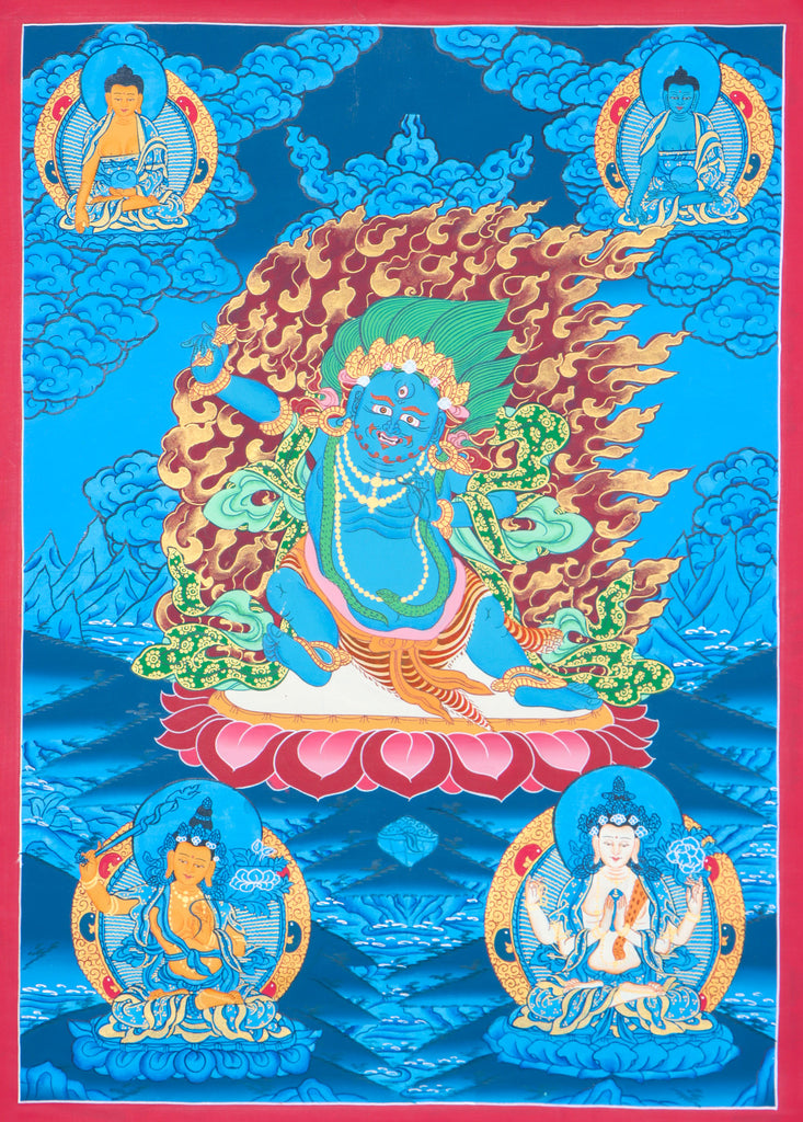 Vajrapani Thangka for  spiritual power and protection. 