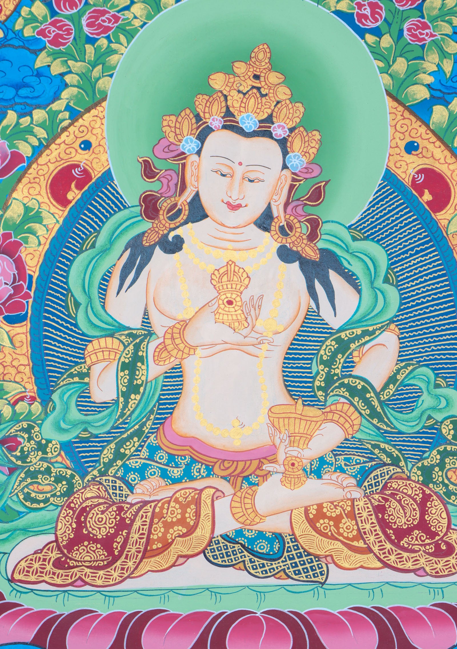 Bajrasattva Thangka for healing of emotional wounds, purifying the mind, and bringing about positive changes in one's life.