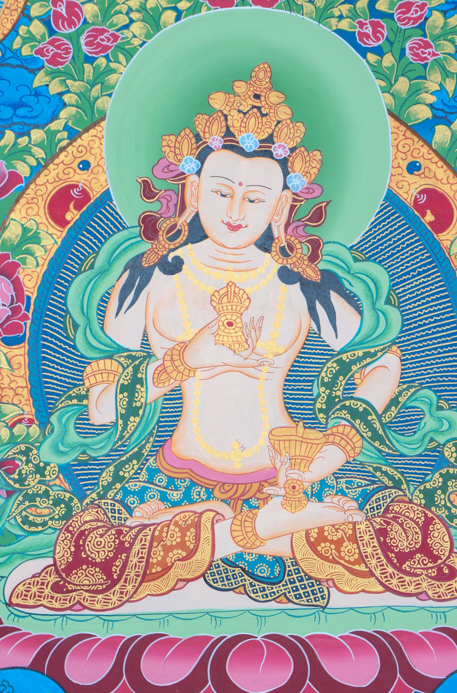 Bajrasattva Thangka for healing of emotional wounds, purifying the mind, and bringing about positive changes in one's life.