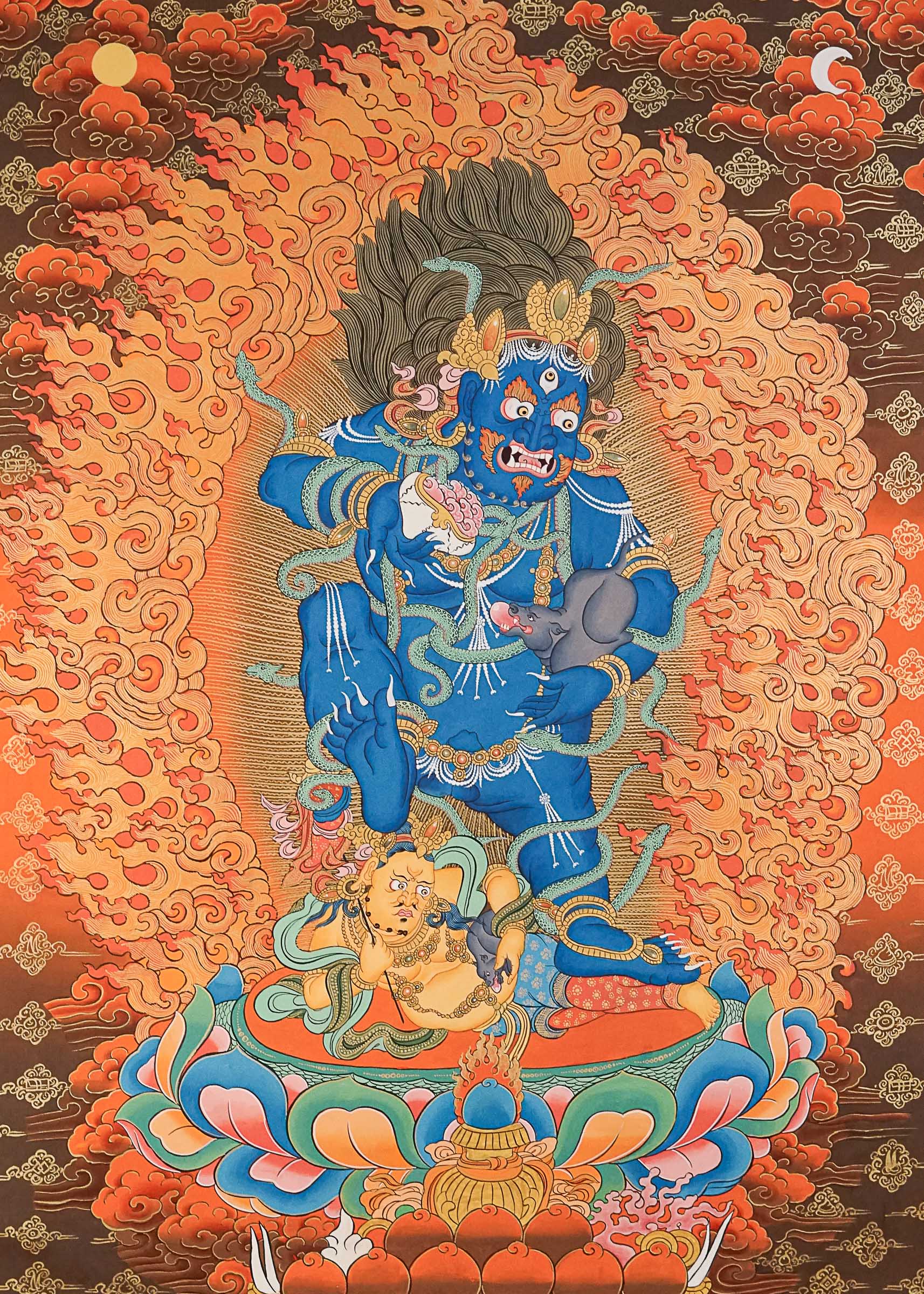 Handpainted Zambala Thangka Painting