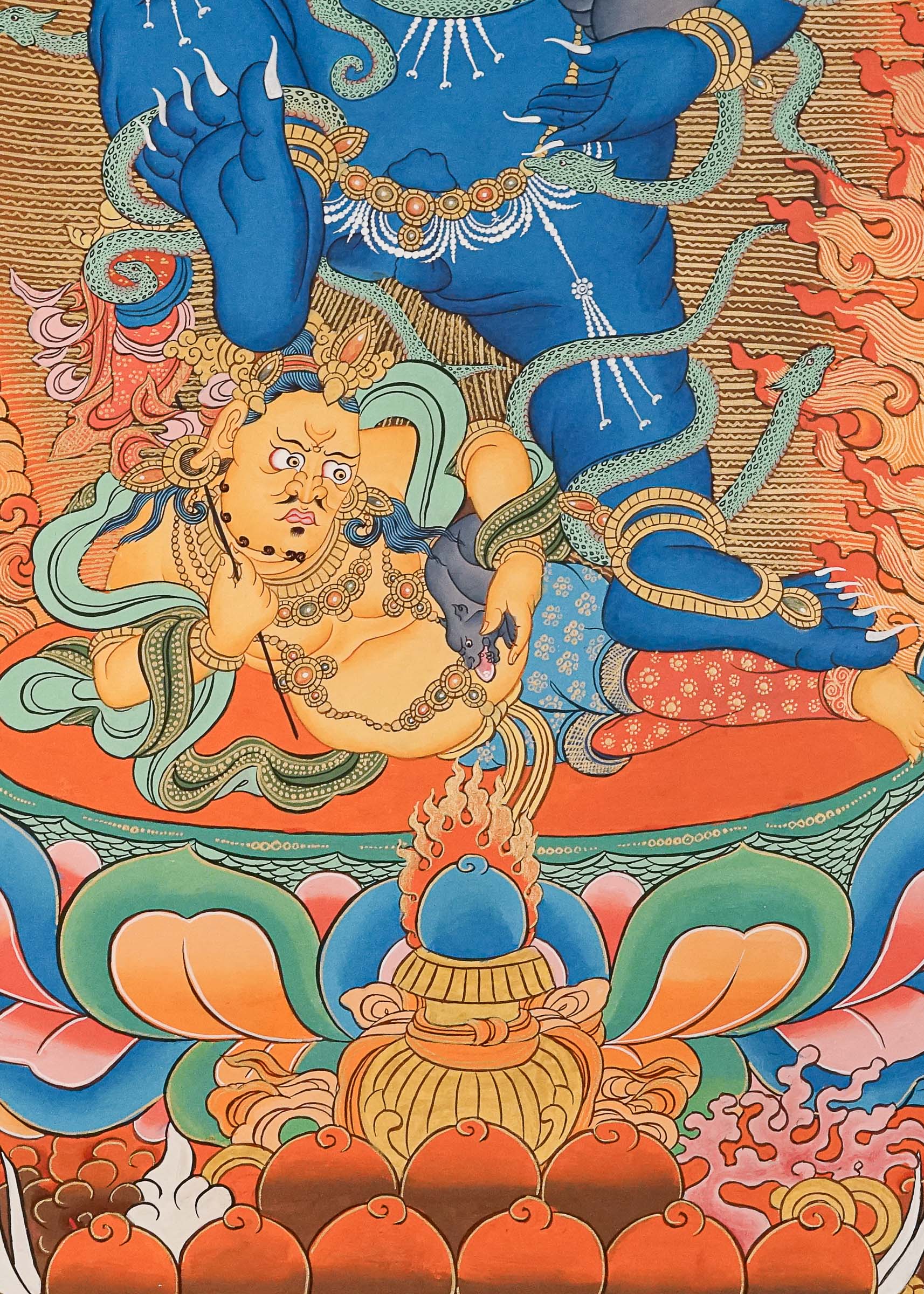 Handpainted Zambala Thangka Painting