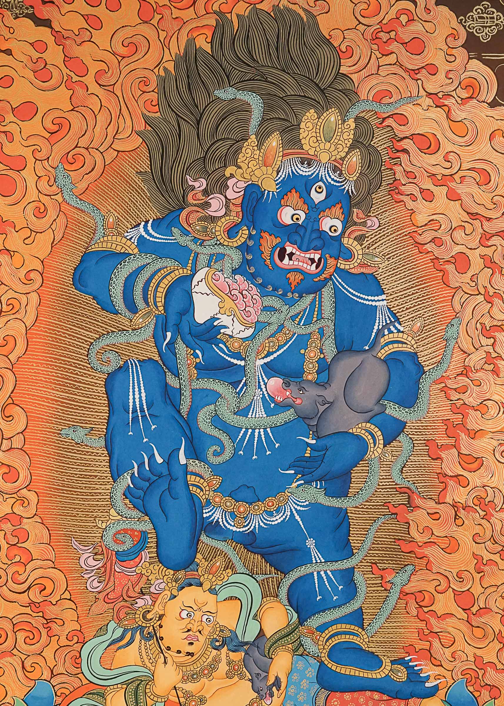 Handpainted Zambala Thangka Painting