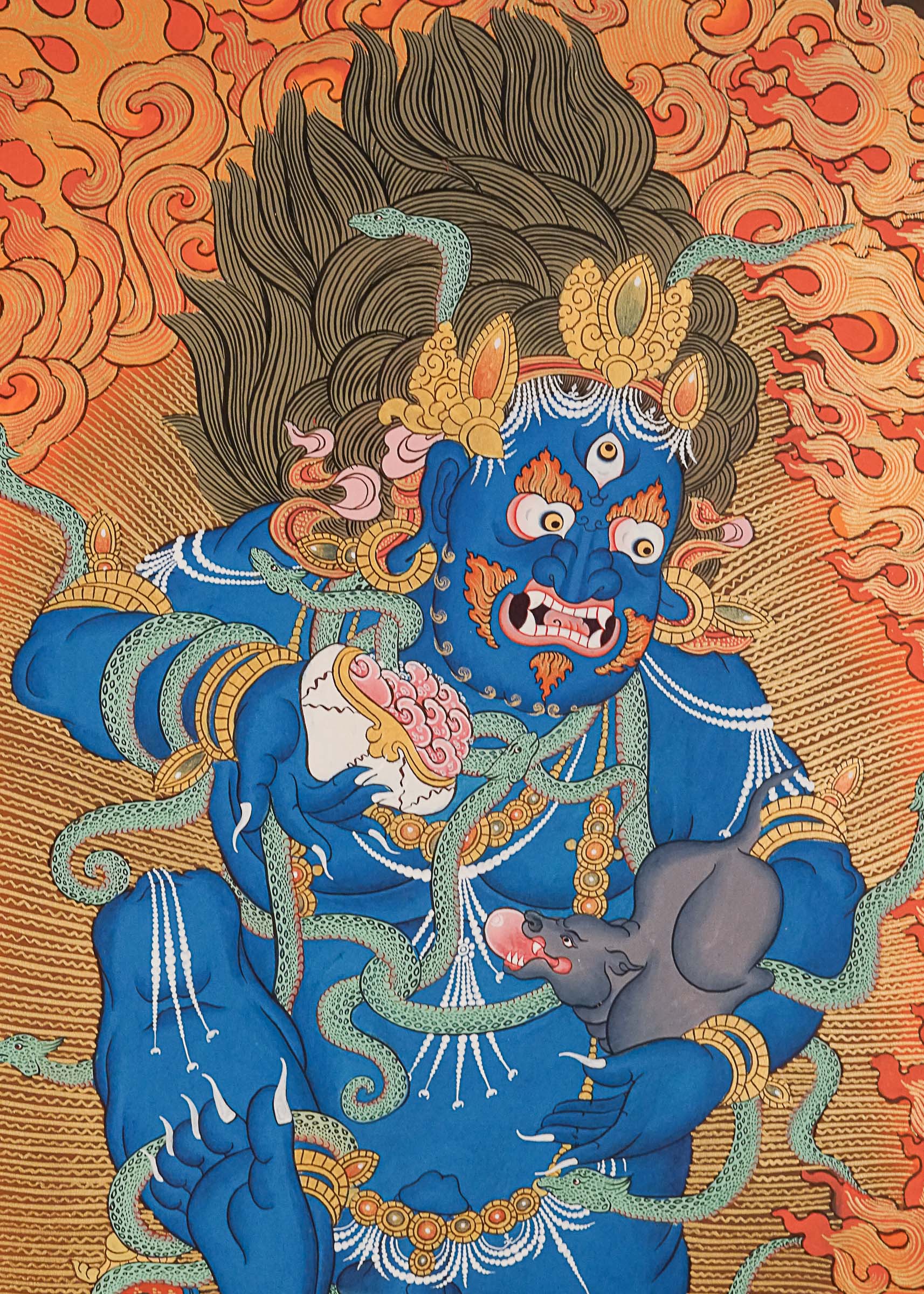 Handpainted Zambala Thangka Painting