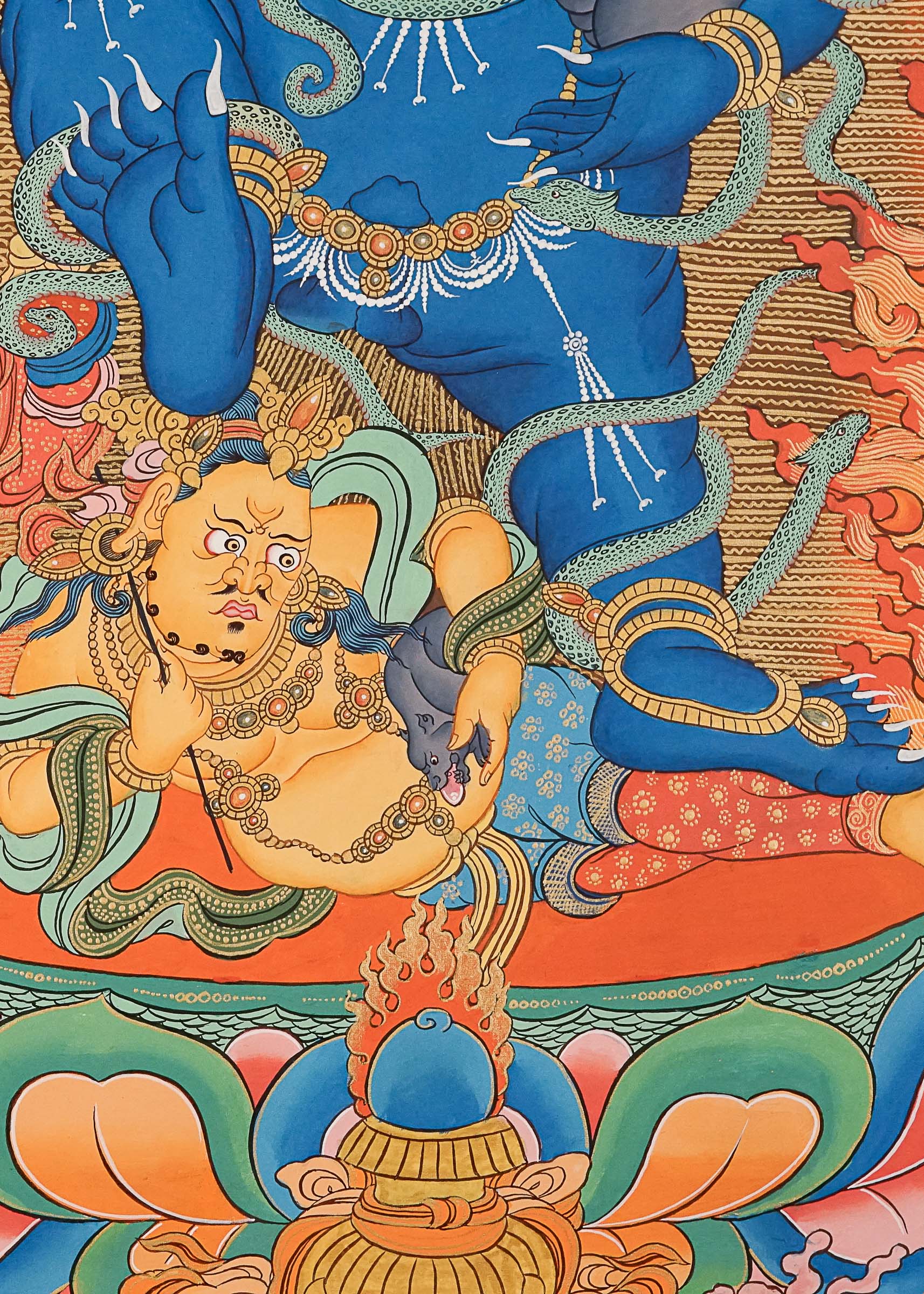 Handpainted Zambala Thangka Painting