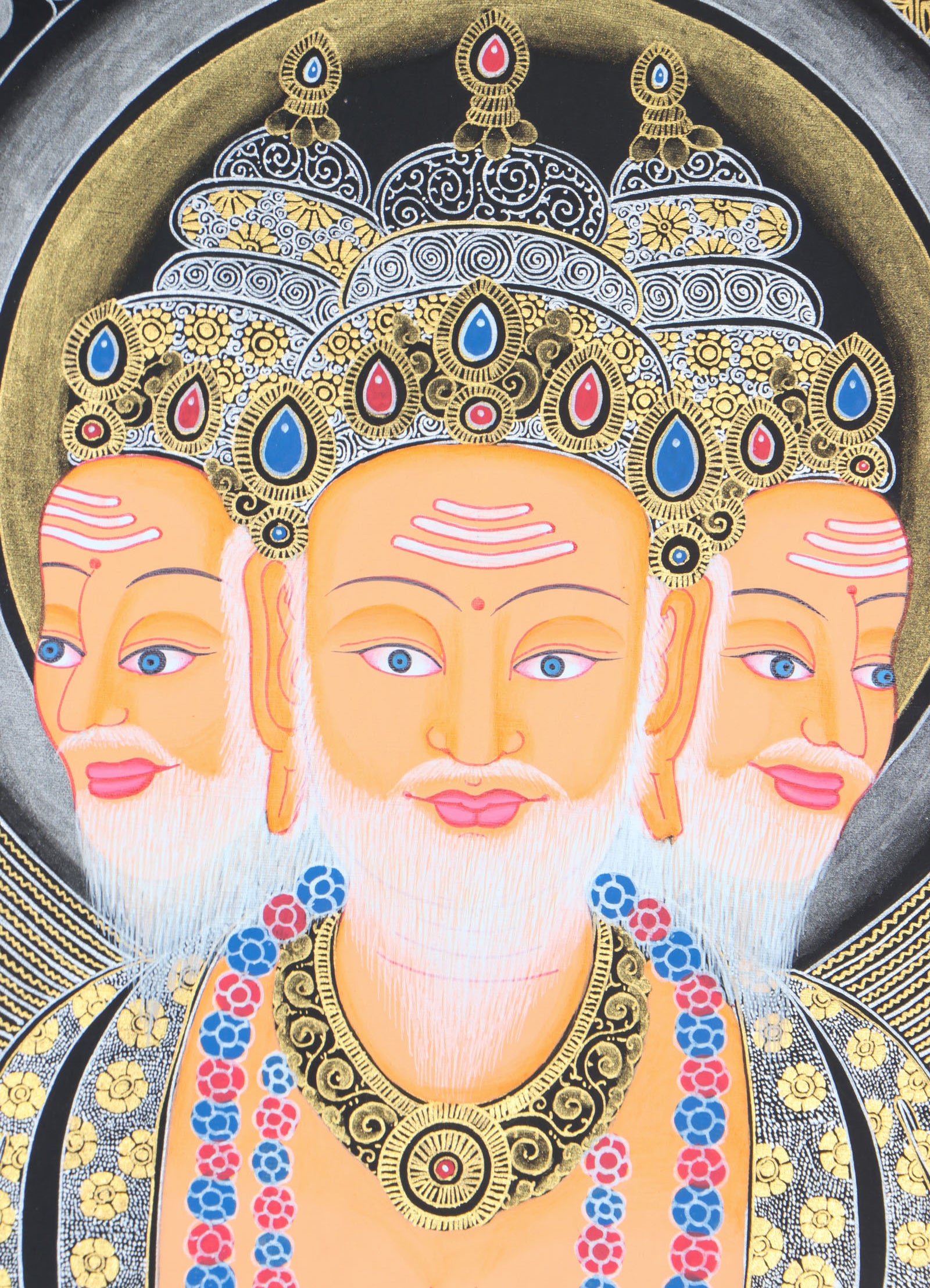 Brahma the Hindu God of creation thangka art